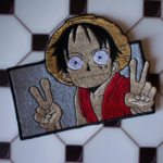 Luffy Embroidery Design stitched by a customer