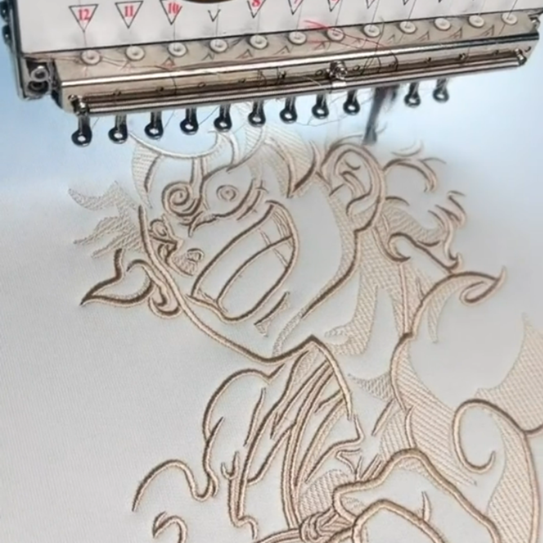 Luffy Gear 5 and Logo Embroidery Design