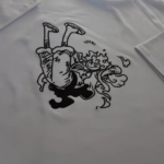 Luffy Gear 5 Laugh and Logo Embroidery Design stitched by a customer