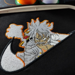 Luffy Gear 5 Smoke Swoosh Embroidery Design stitched by a customer