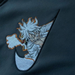 Luffy Gear 5 Smoke Swoosh Embroidery Design stitched by a customer
