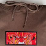 Might Guy Eyes Embroidery Design stitched by a customer