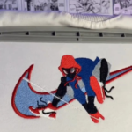 Miles Morales Swoosh Embroidery Design stitched by a customer