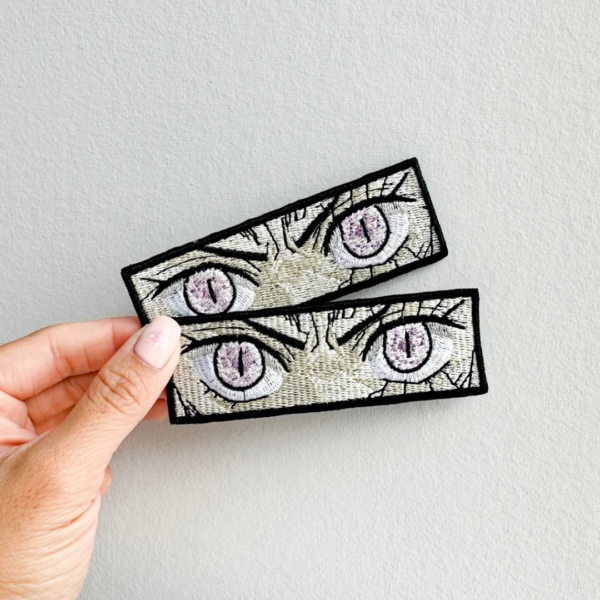 Nezuko Kamado Eyes Embroidery Design stitched by a customer