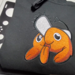 Pochita Embroidery Design stitched by a customer