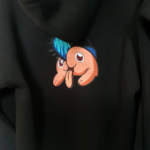 Pochita Embroidery Design stitched by a customer
