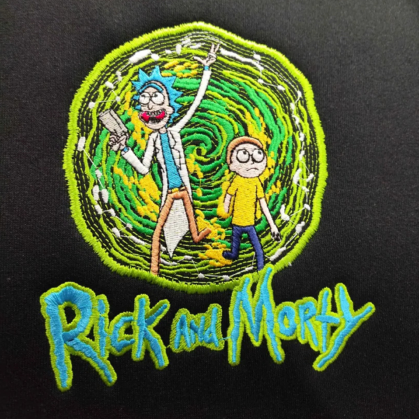 Rick and Morty Portal Embroidery Design stitched by a customer