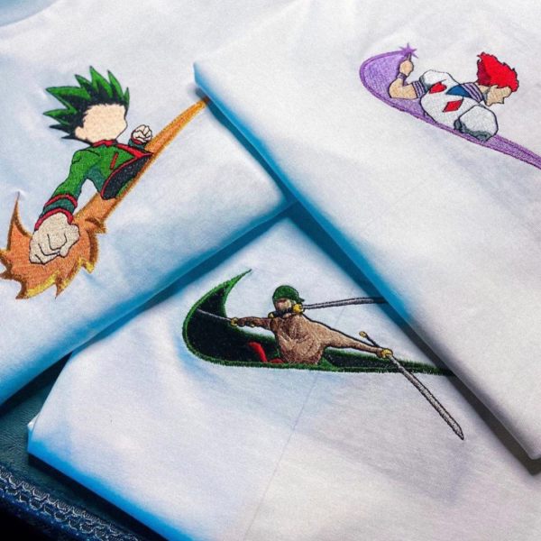 Roronoa Zoro Swoosh Embroidery Design stitched by a customer