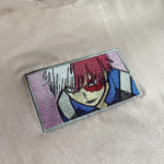 Shoto Todoroki Boxed Embroidery Design stitched by a customer