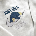 Snorlax Embroidery Design stitched by a customer