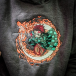 Tanjiro Attack Embroidery Design stitched by a customer