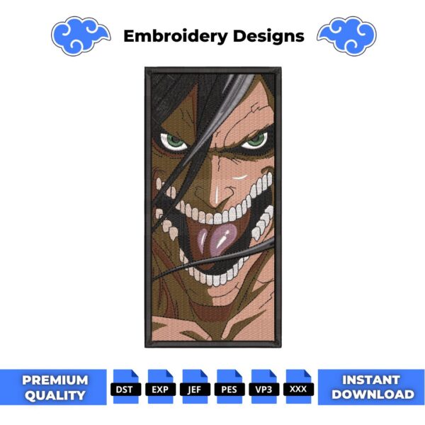 Titan Vertical Embroidery Design