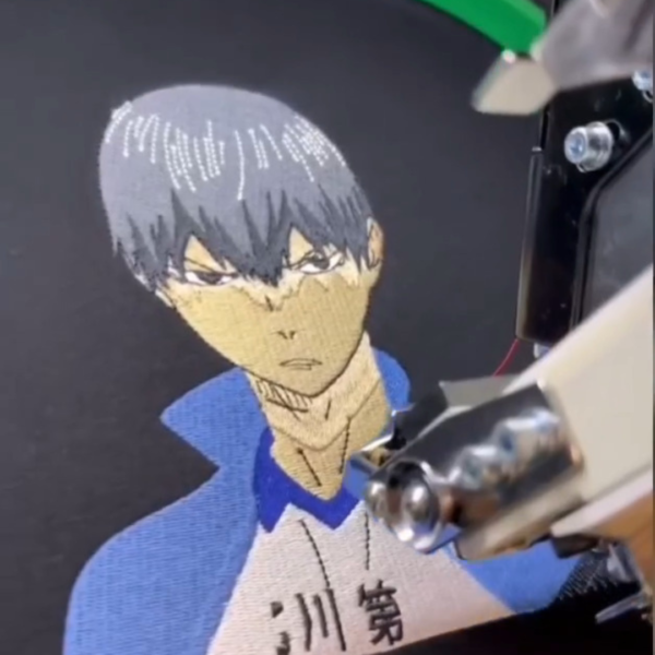 Tobio Kageyama Embroidery Design stitched by a customer