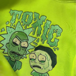 Toxic Rick and Morty Embroidery Design stitched by a customer