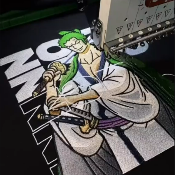 Zoro Cover Anime Embroidery Design stitched by a customer