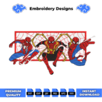 3 Spiderman Boxed Embroidery Design