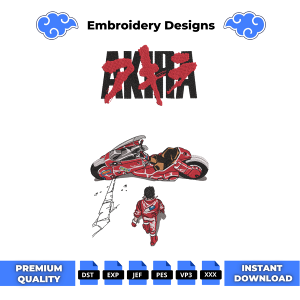 Akira Embroidery Design