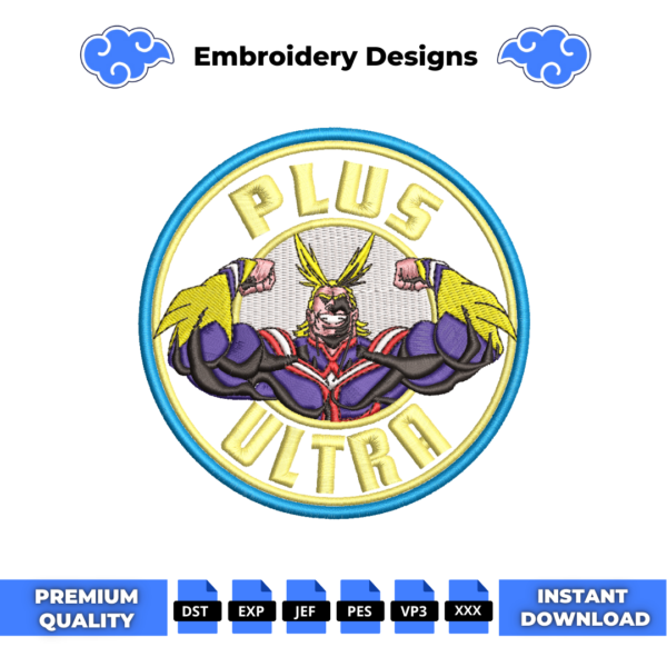 All Might Logo Embroidery Design