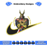 All Might Swoosh Embroidery Design