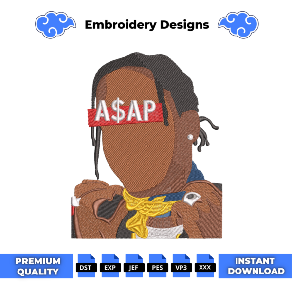 ASAP Rocky Embroidery Design