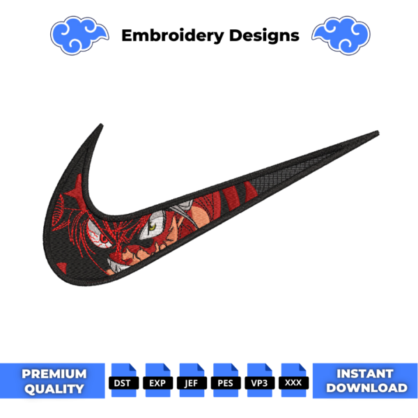 Asta Swoosh Eyes Embroidery Design
