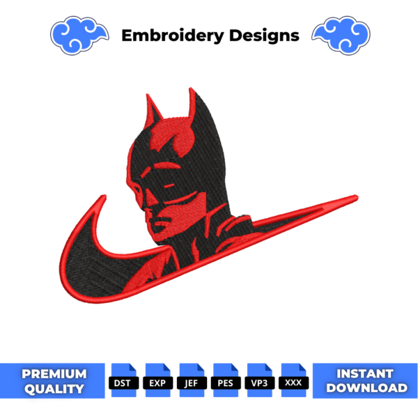 Batman Pattinson Embroidery Design