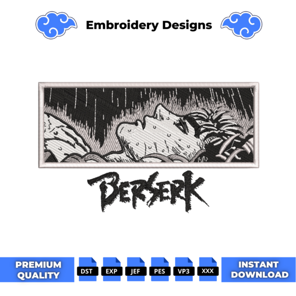 Berserk Guts Boxed Embroidery Design