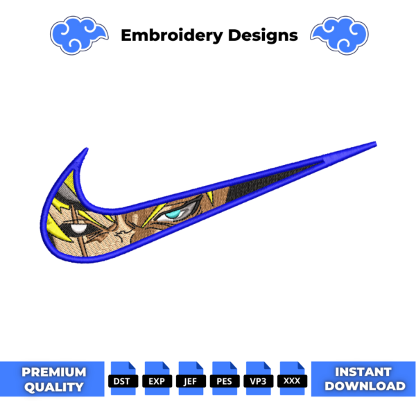 Boruto Eyes Swoosh Embroidery Design