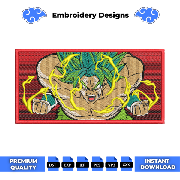 Broly Embroidery Design