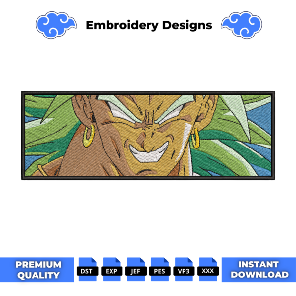 Broly Legendary Anime Embroidery Design