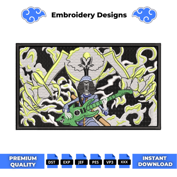 Brook Anime Embroidery Design