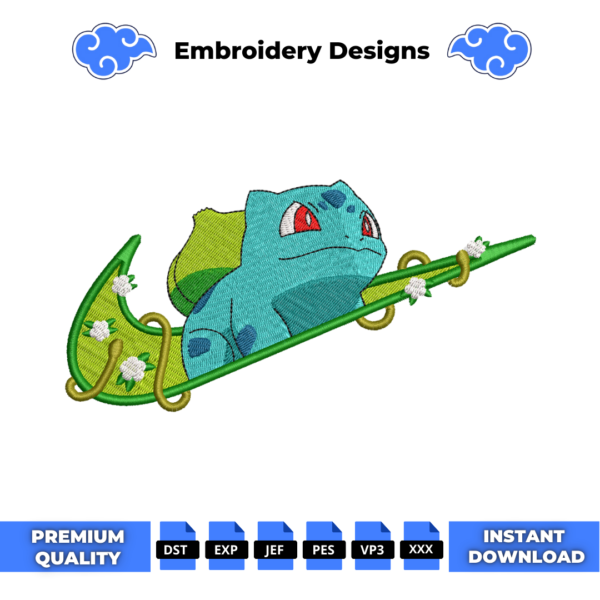 Bulbasaur Embroidery Design