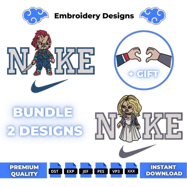 Bundle Chucky and Tiffany Embroidery Design