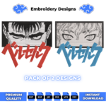Bundle Guts and Griffith Eyes Embroidery Design