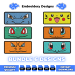 Bundle Pokemon Eyes Embroidery Designs