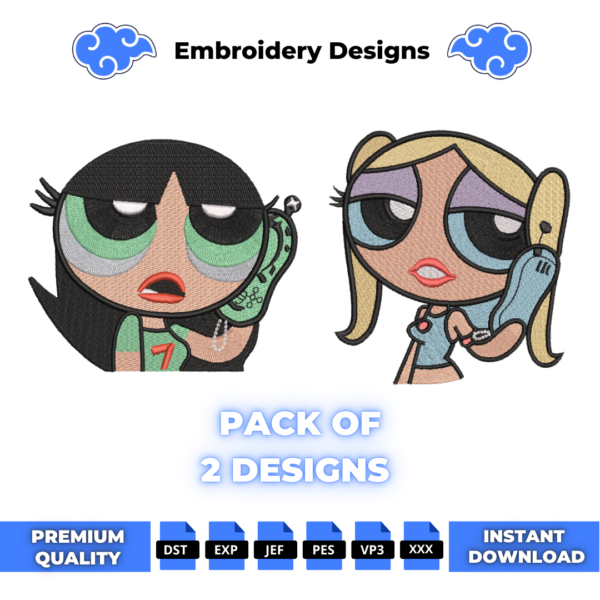 Bundle Powerpuff Girls 2 Embroidery Design