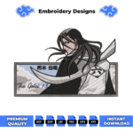 Byakuya Kuchiki Boxed Embroidery Design