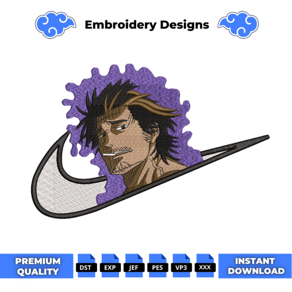Captain Yami Embroidery Design