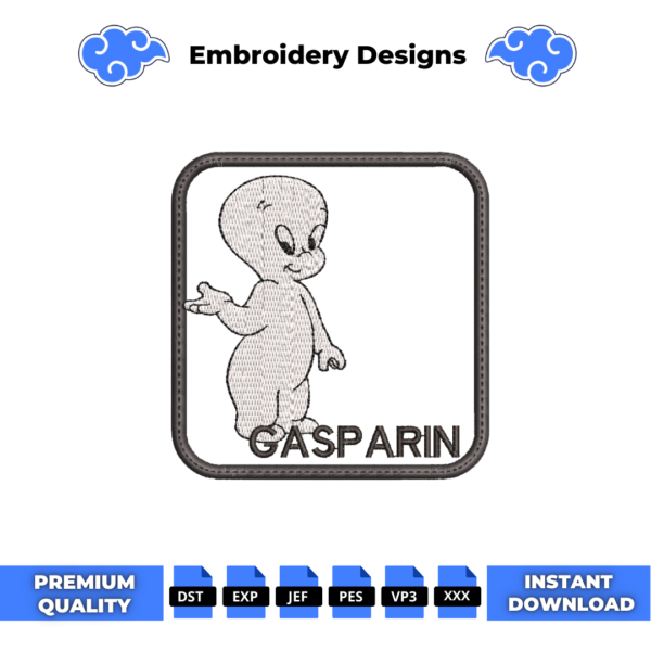 Casper Cap Embroidery Design