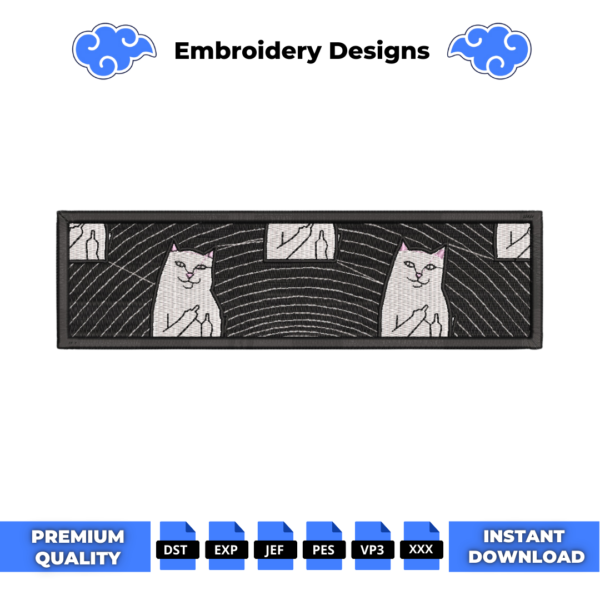 Cat Meme Embroidery Design