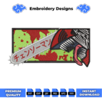 Chainsaw Man Boxed 2 Embroidery Design