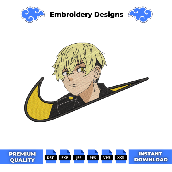 Chifuyu Swoosh Embroidery Design