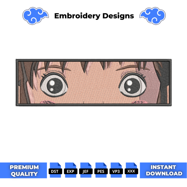 Chihiro Eyes Embroidery Design