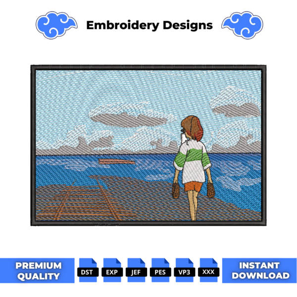 Chihiro Seaside Embroidery Design