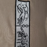Creation of Adam Robot Embroidery Design stitched by a customer