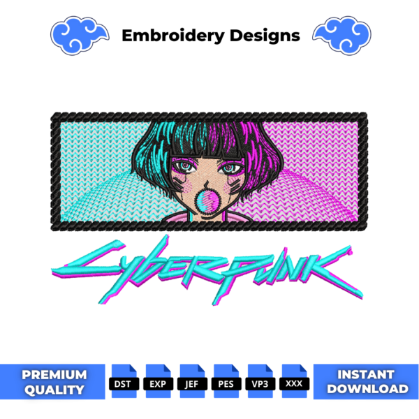 Cyberpunk Edgerunners Embroidery Design