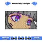 Cyberpunk Eyes Embroidery Design