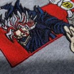 Dandadan Embroidery Design stitched by a customer