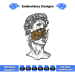 David Skull Embroidery Design