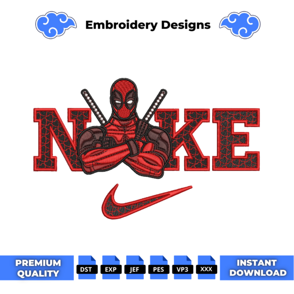 Deadpool Embroidery Design